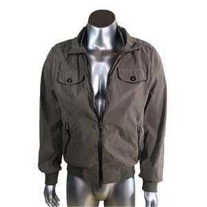 Vintage Bata 50 Mens Medium Windbreaker Jacket Brown Zip Front 6 Pockets